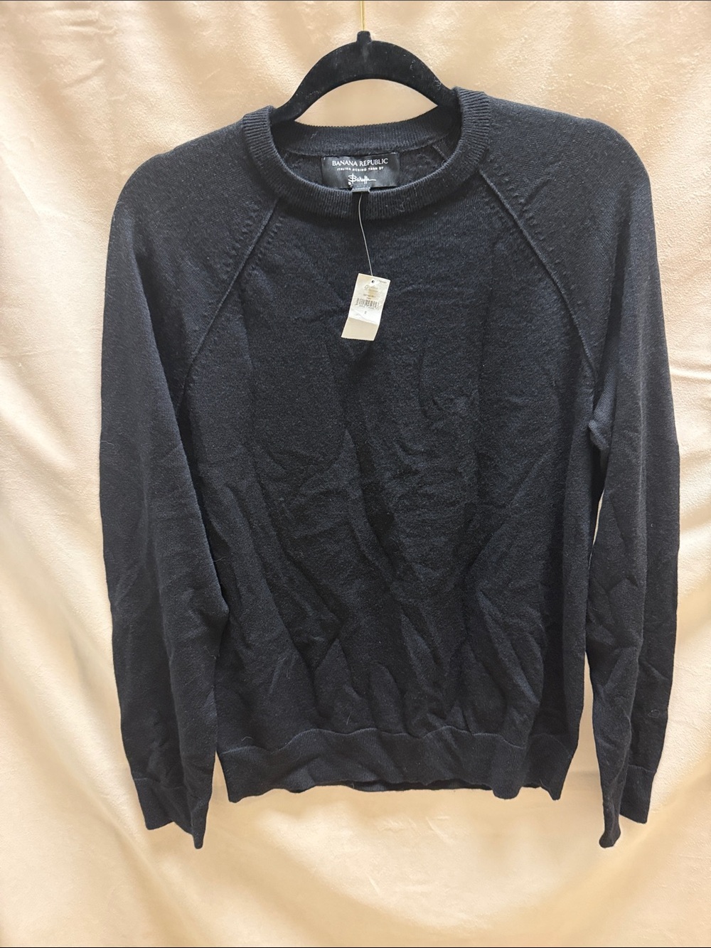 Banana Republic Men's Black Crewneck Lightweight Sweater size Small